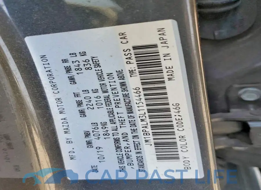 JM1BPALM3L1154466# 12