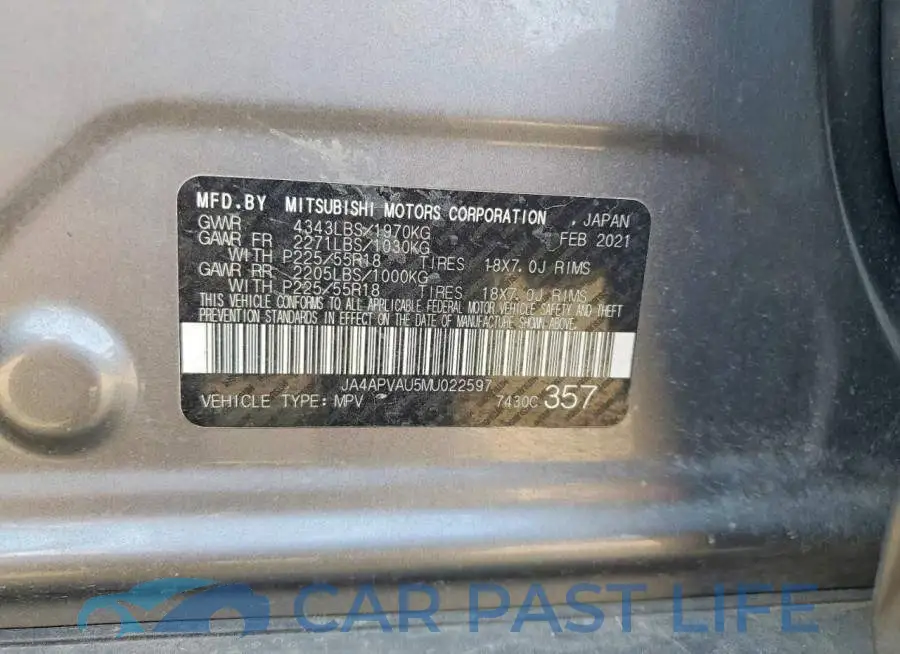 JA4APVAU5MU022597# 12