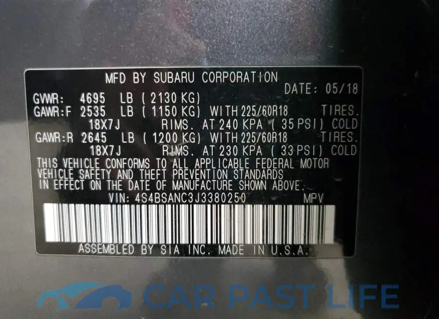4S4BSANC3J3380250# 14