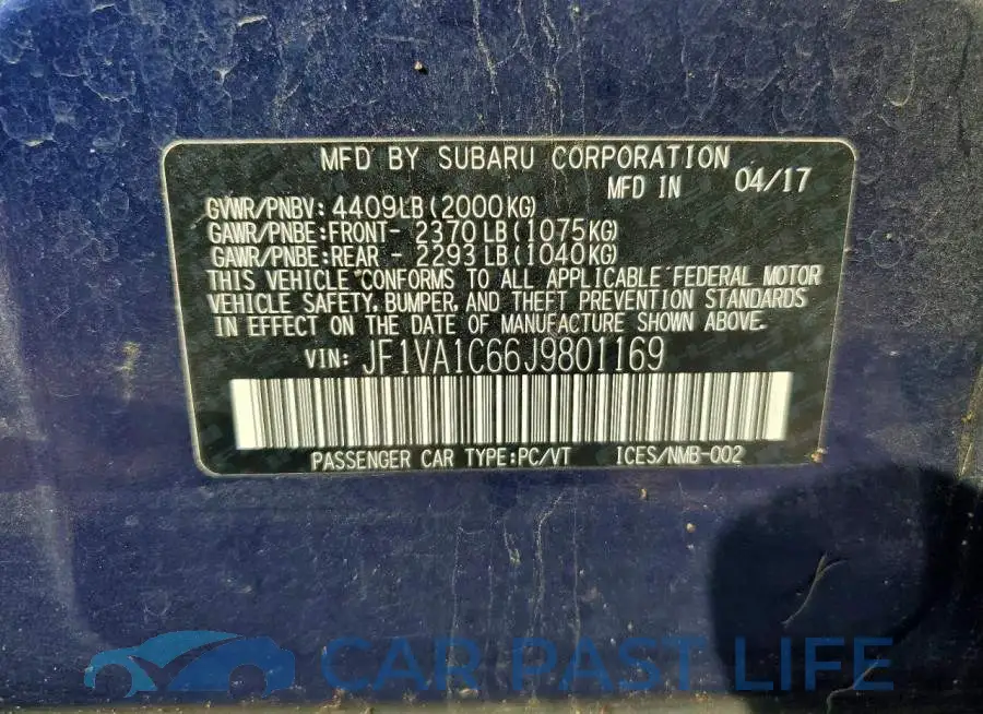 JF1VA1C66J9801169# 12