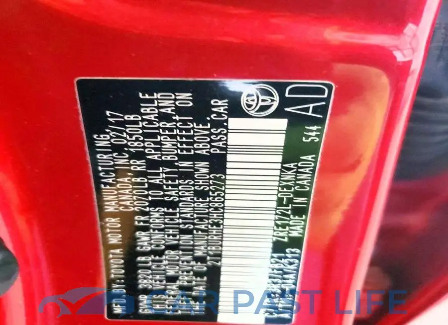 2T1BURHE3HC865273# 12