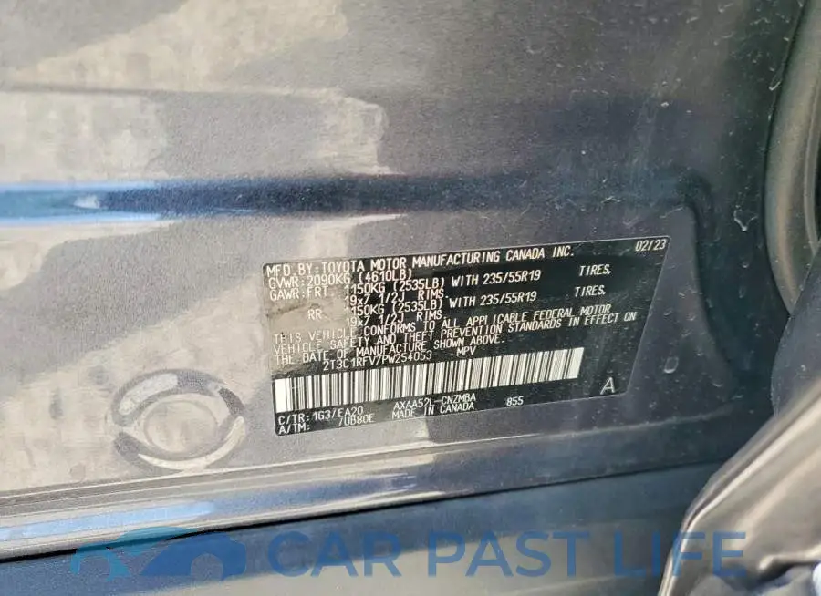 2T3C1RFV7PW254053# 13