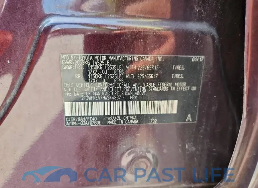 2T3WFREV7HW344837# 14
