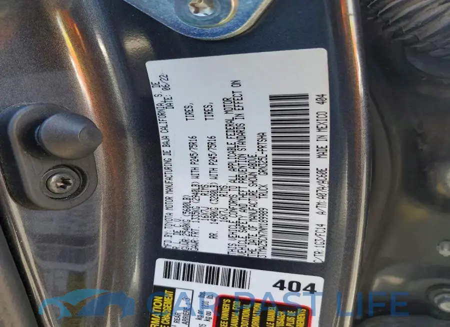 3TMAZ5CN7NM189989# 13
