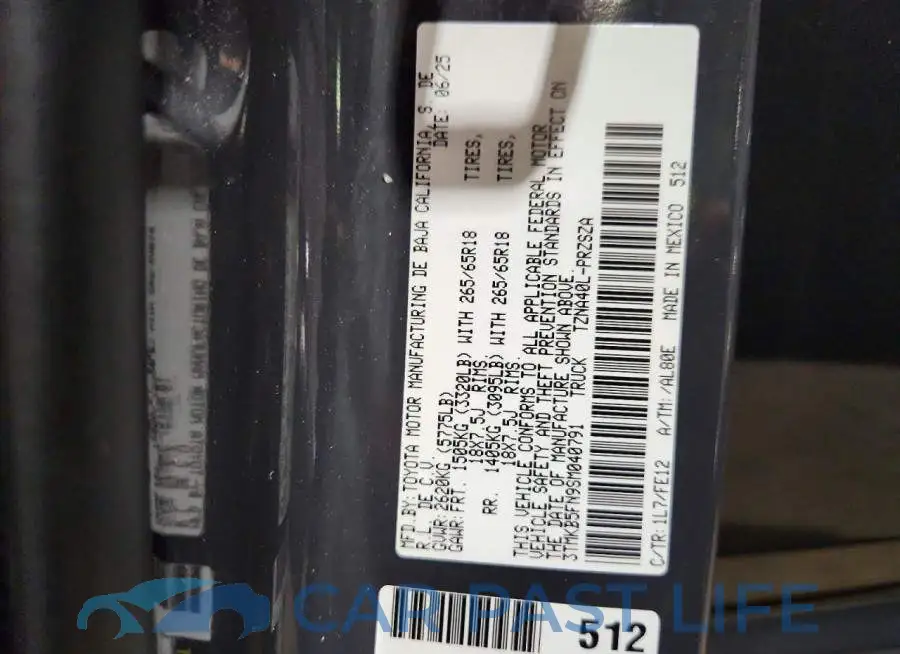 3TMKB5FN9SM040791# 12