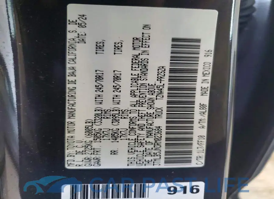 3TMLB5JN3RM023684# 13