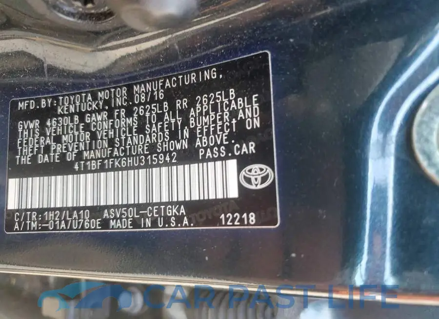 4T1BF1FK6HU315942# 13