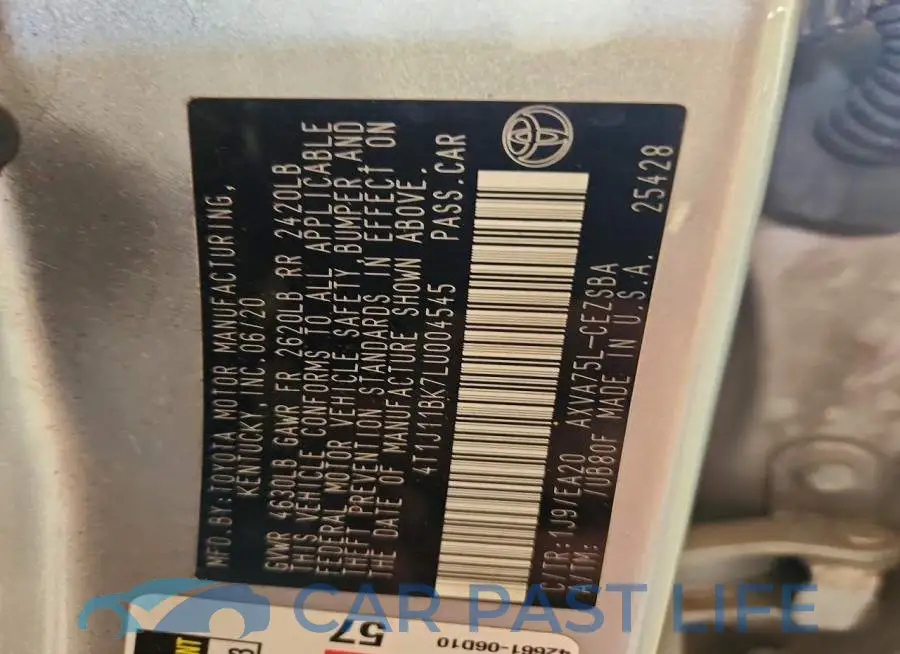 4T1J11BK7LU004545# 13