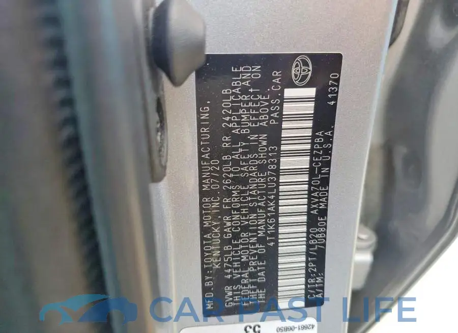 4T1K61AK4LU378313# 13