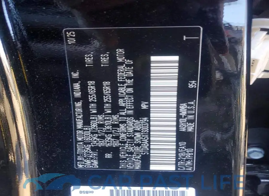 5TDABAA5XTS003794# 13