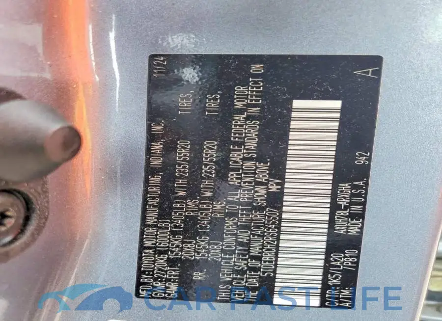 5TDEBRCH2RS645507# 14