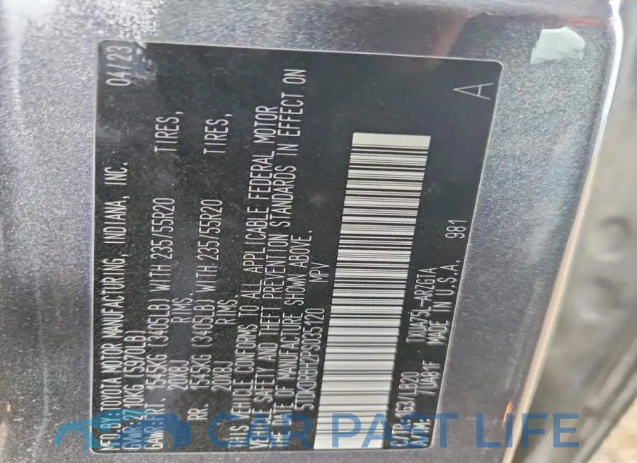 5TDKDRBH2PS035120# 13
