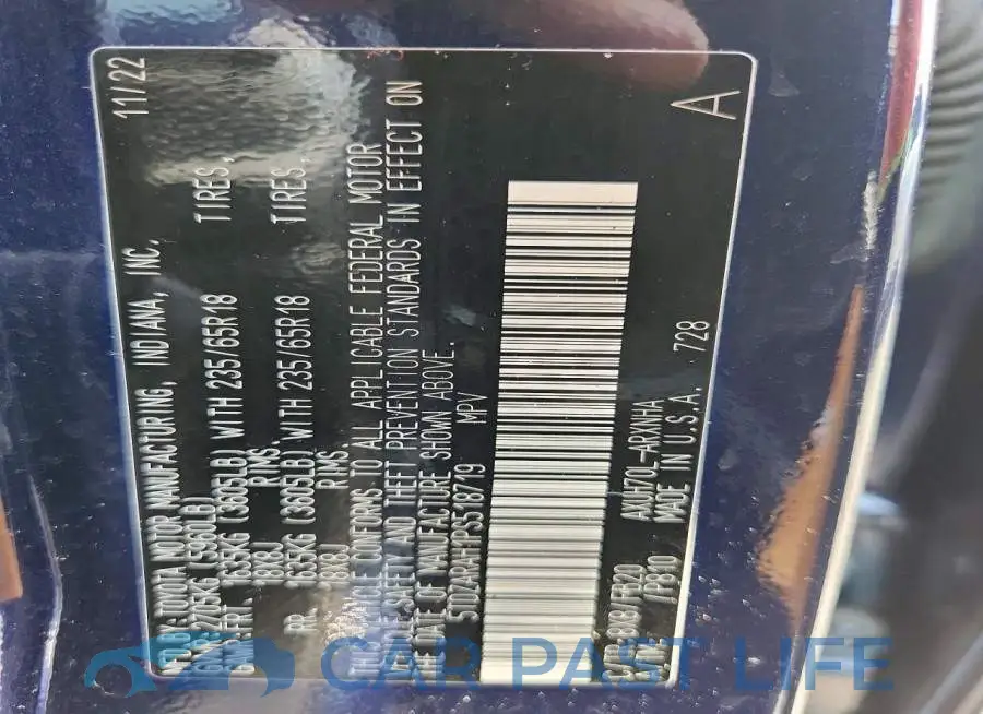 5TDZARAH1PS518719# 13