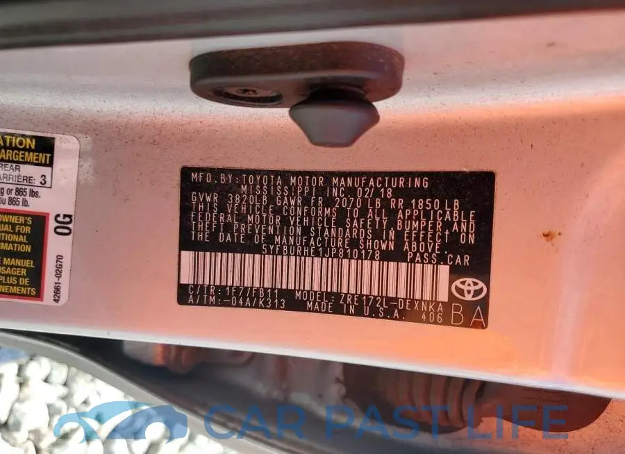 5YFBURHE1JP810178# 13