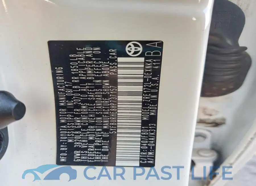 5YFBURHE8HP737157# 13