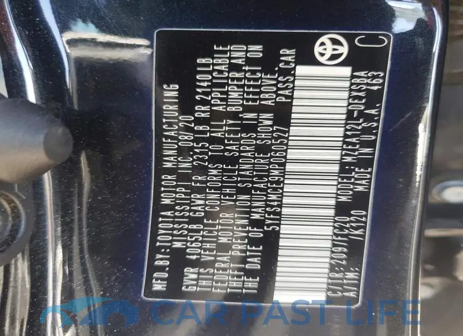 5YFS4MCE9MP060527# 12