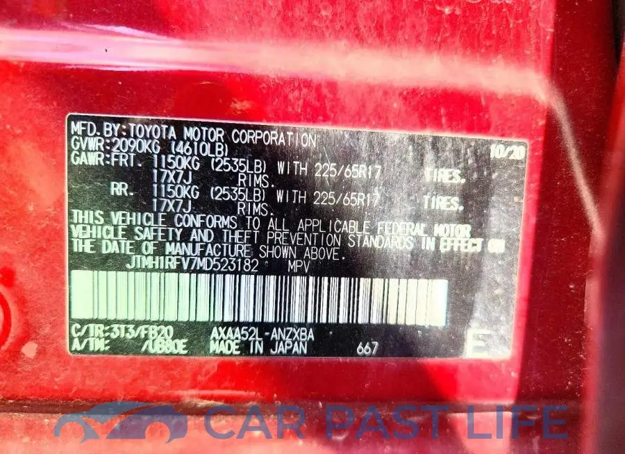 JTMH1RFV7MD523182# 12