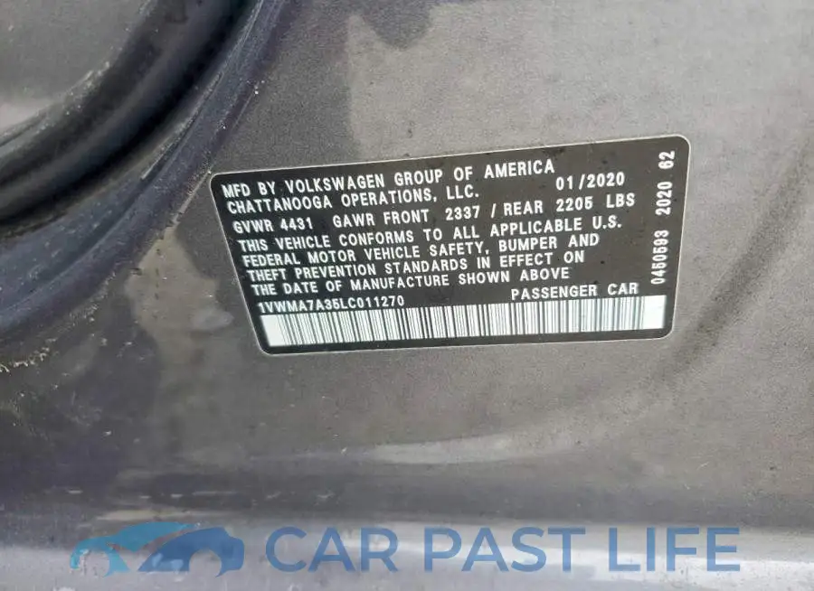 1VWMA7A35LC011270# 13