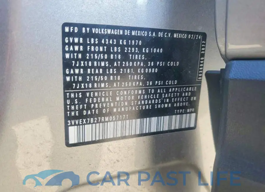 3VVEX7B27RM057171# 13