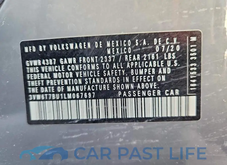 3VW6T7BU1LM067697# 13