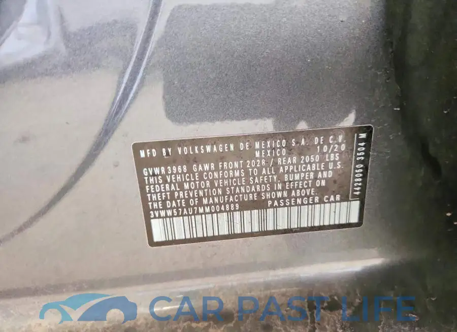 3VWW57AU7MM004889# 12