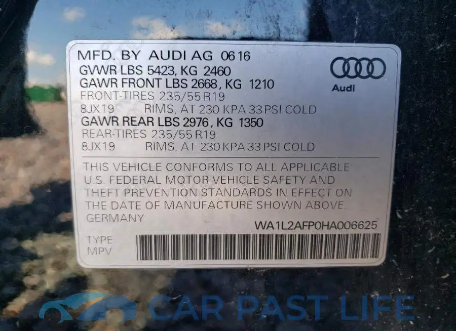 WA1L2AFP0HA006625# 12