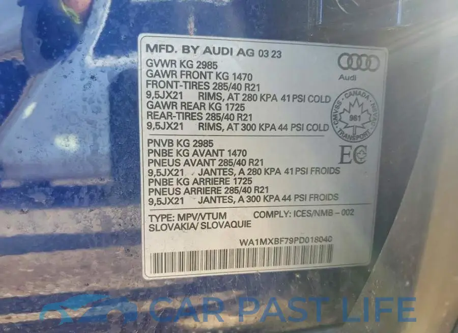 WA1MXBF79PD018040# 13