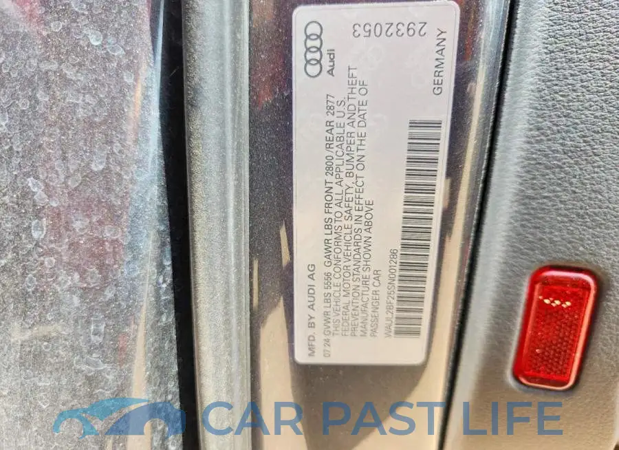 WAUL2BF25SN001286# 12