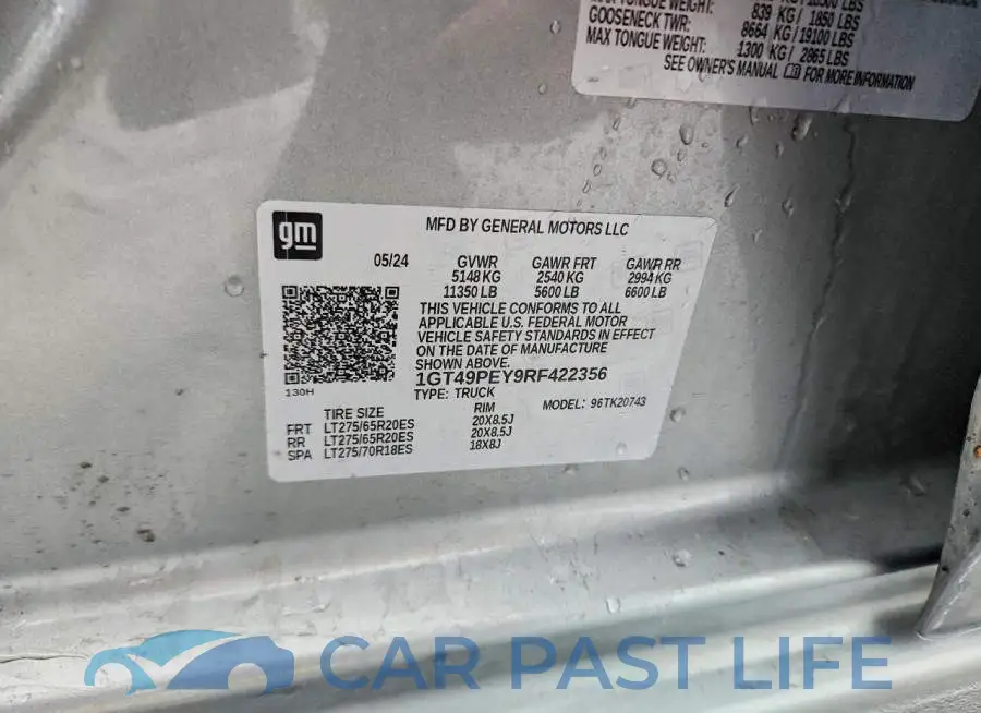 1GT49PEY9RF422356# 12