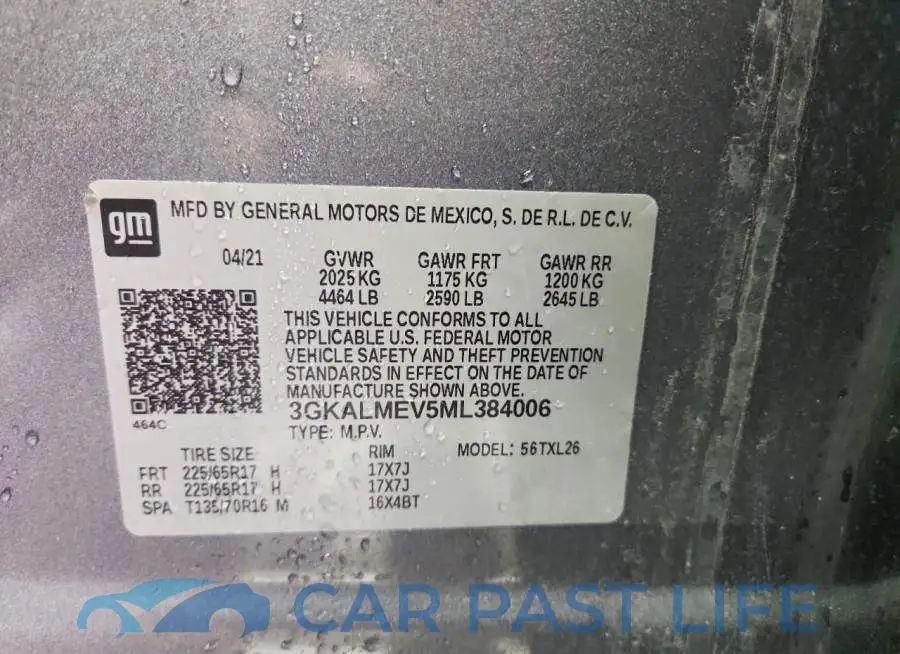 3GKALMEV5ML384006# 13