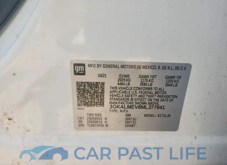 3GKALMEV8ML377941# 13