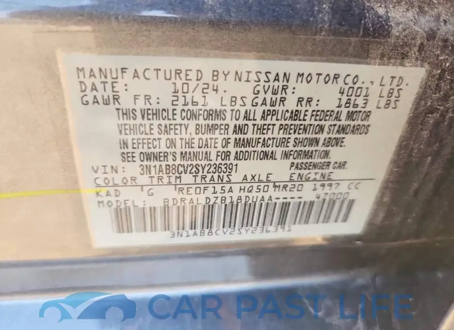 3N1AB8CV2SY236391# 12