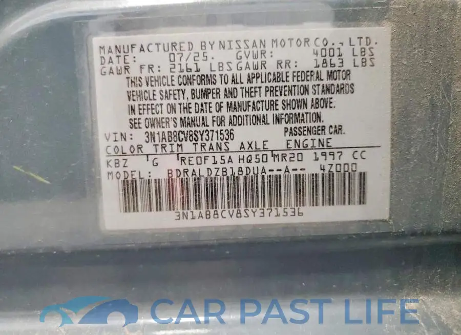 3N1AB8CV8SY371536# 12