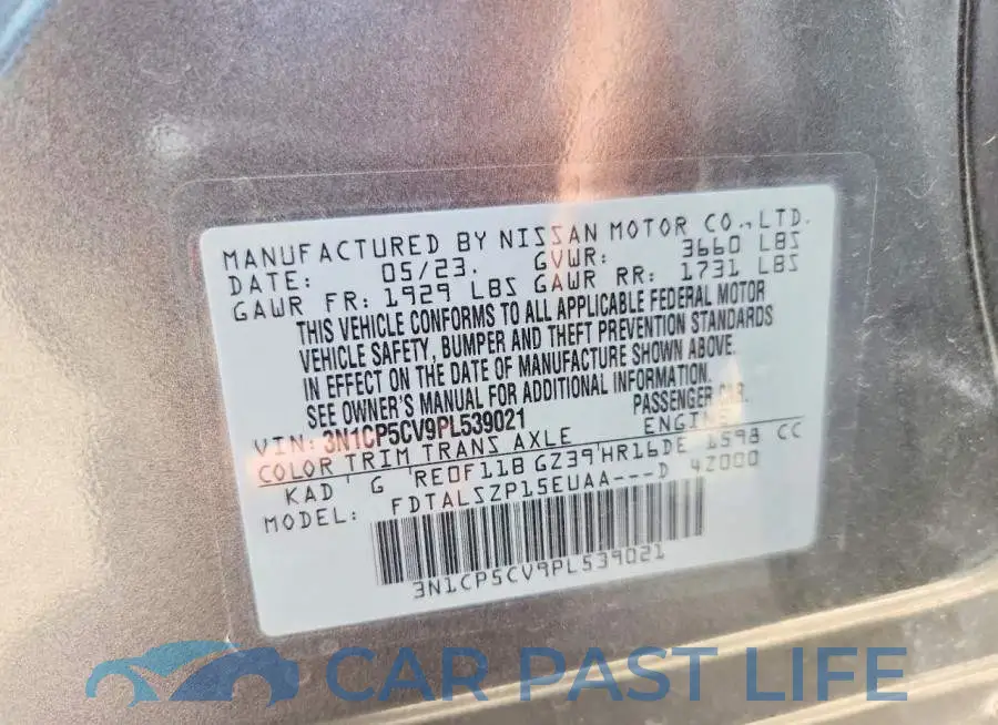 3N1CP5CV9PL539021# 14