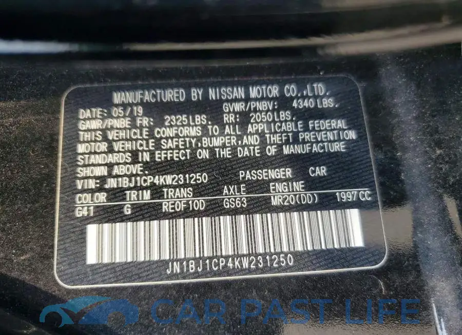 JN1BJ1CP4KW231250# 13