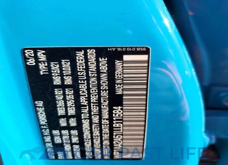 WP1AA2A51LLB11584# 13