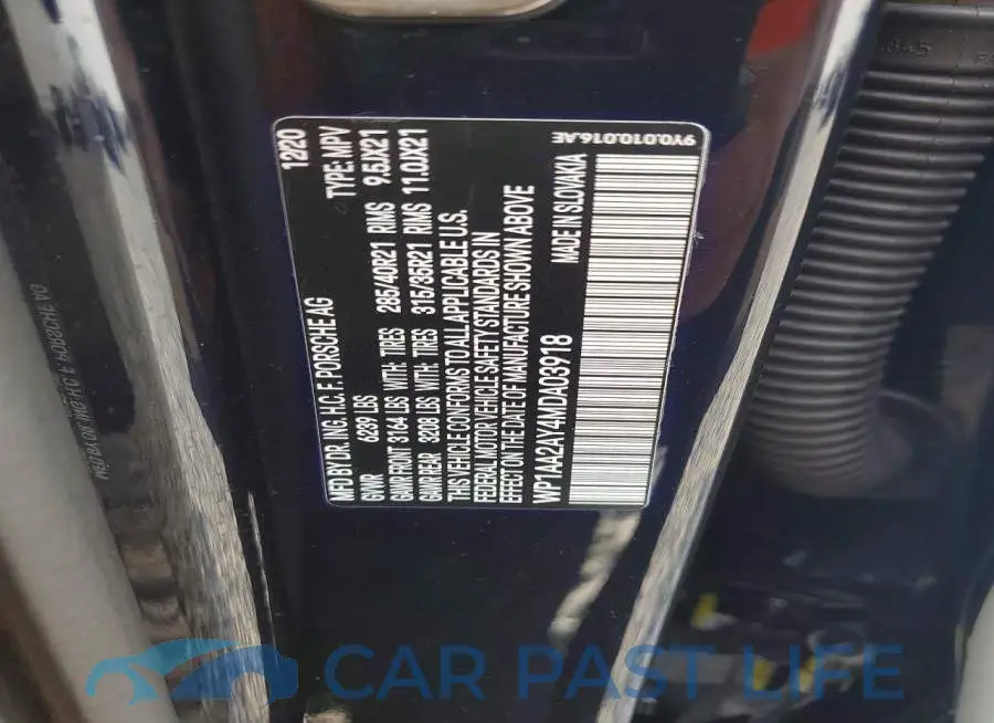 WP1AA2AY4MDA03918# 12