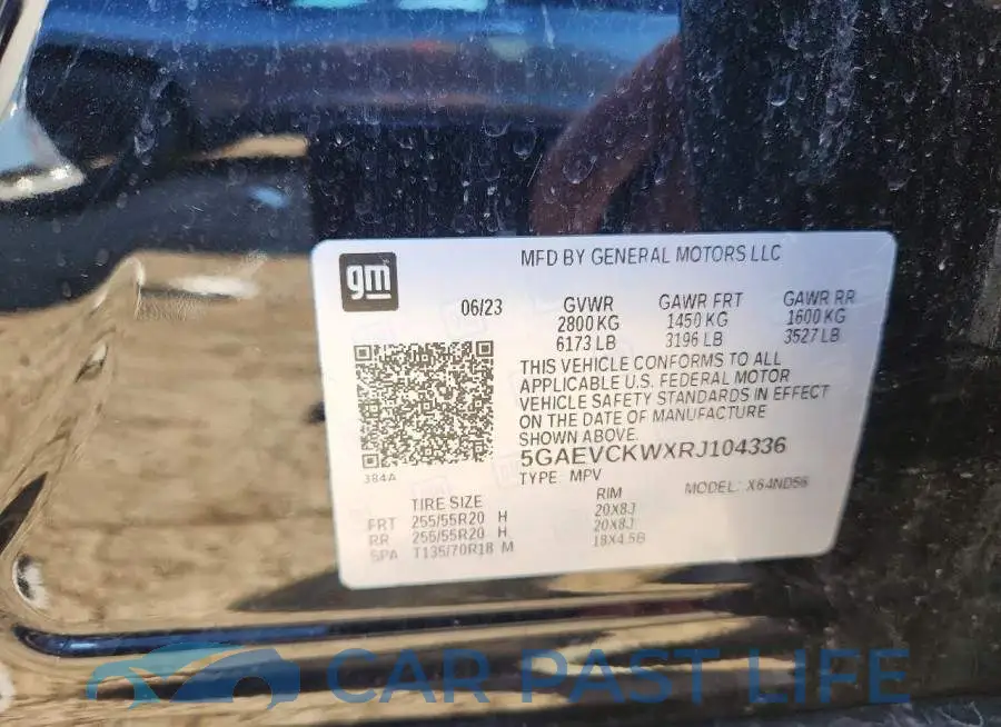 5GAEVCKWXRJ104336# 13