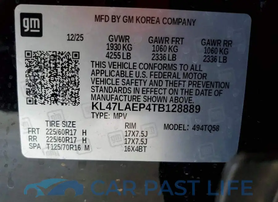 KL47LAEP4TB128889# 12