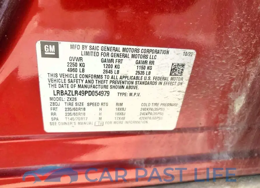 LRBAZLR49PD054979# 13