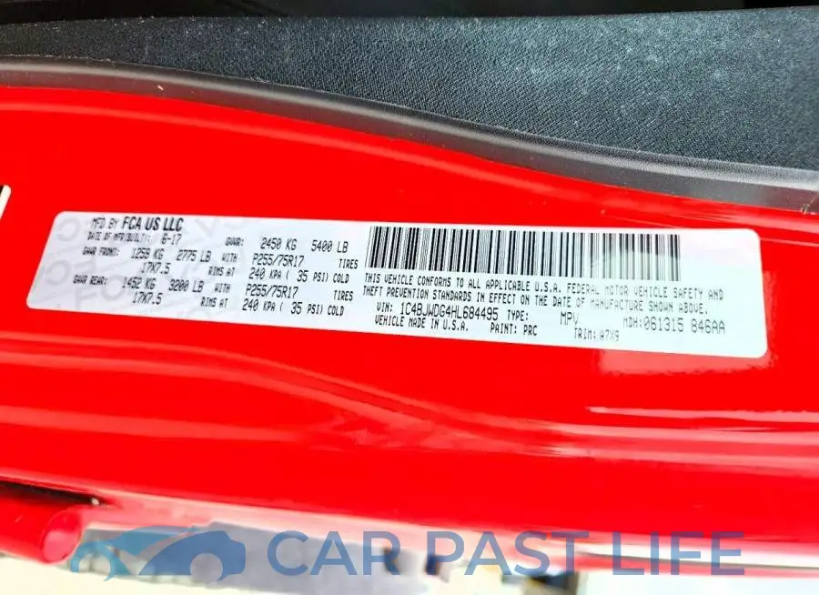 1C4BJWDG4HL684495# 13