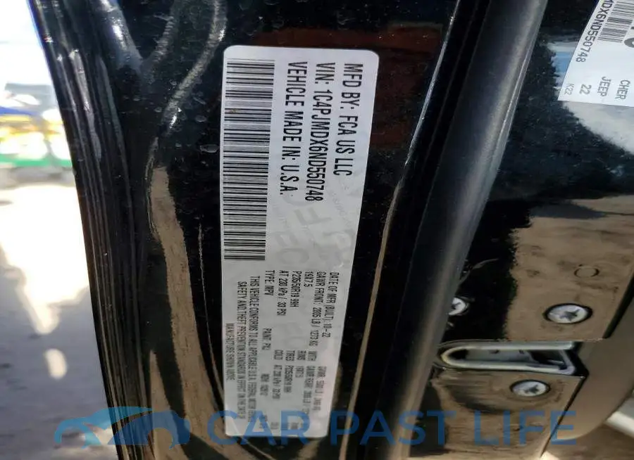 1C4PJMDX6ND550748# 12