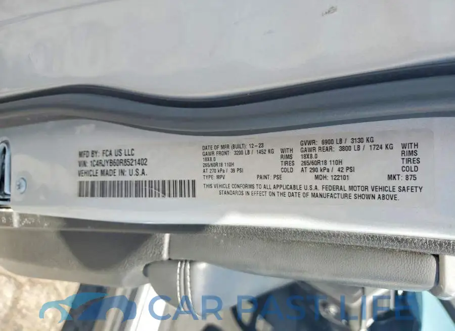 1C4RJYB60R8521402# 13