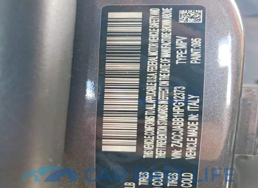 ZACCJABB1HPG12373# 12