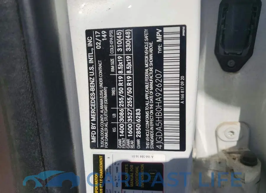 4JGDA5HB0HA926207# 13