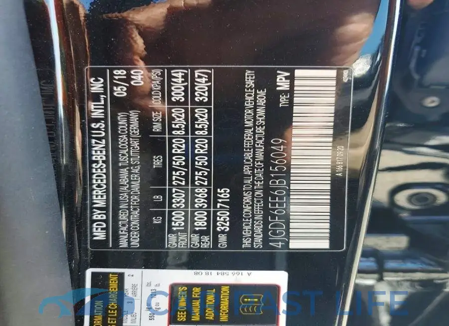 4JGDF6EE6JB156049# 14