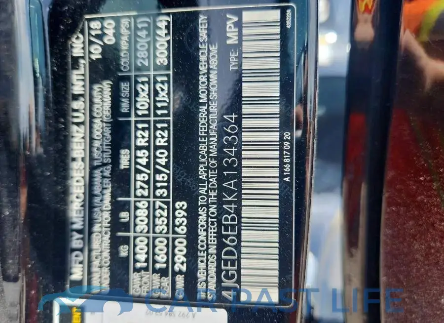 4JGED6EB4KA134364# 14