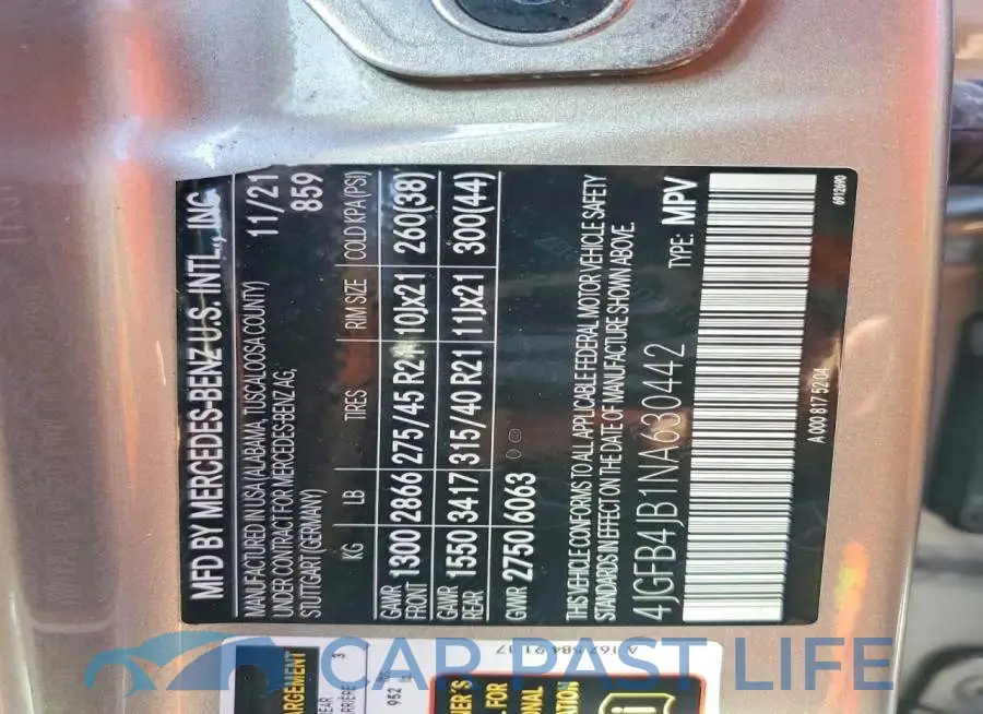 4JGFB4JB1NA630442# 13