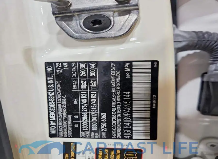 4JGFB4JB9PA895144# 13