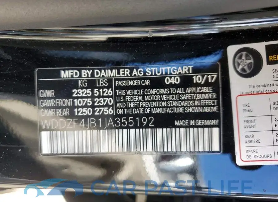 WDDZF4JB1JA355192# 12